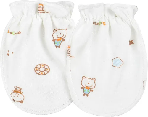 Vista 5 de Guantes de algodón para recién nacido guantes de algodón para bebés y niñas