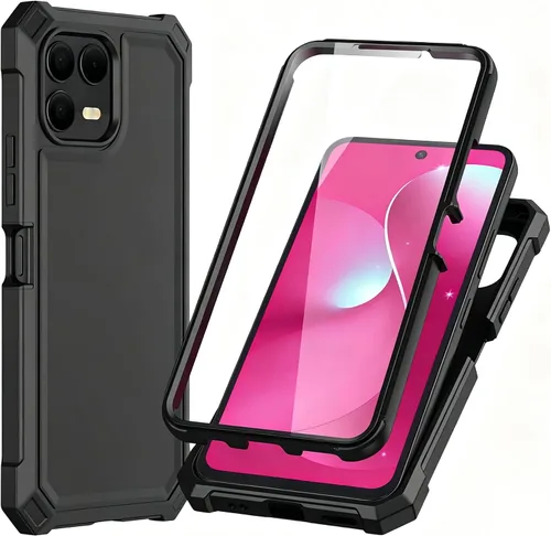 Vista 11 de Funda para T-Mobile Revvl 7 Pro 5G con protector de pantalla, protección de cuerpo completo, parte trasera de policarbonato suave, protección
