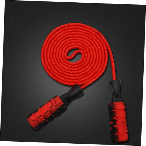 Vista 6 de Holibanna Duplex Bearing Weighted Jump Cord for Adults and Students Fast Rotation Fitness Equipment for Home Gym Outdoor Workout Red