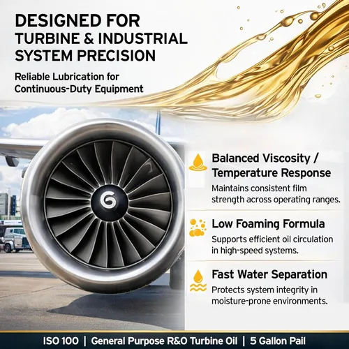 Vista 2 de PRESIDENTIAL R&O Turbine Oil 100 - Turbinas de gas y vapor - Aceite de máquina de uso general para prevención y protección contra el óxido