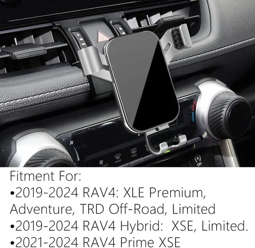 Vista 2 de LUNQIN - Soporte de teléfono para automóvil para Toyota RAV4 XLE Premium Adventure TRD Off-Road Limited 2019-2025 y RAV4 Hybrid XSE Limited