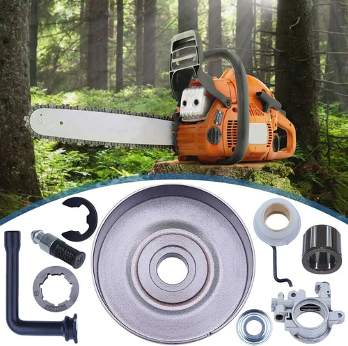 Vista 6 de Kit de engranaje helicoidal de la bomba de aceite de la rueda dentada del tambor de embrague para Stihl MS290 029 MS390 039 MS310 Pieza