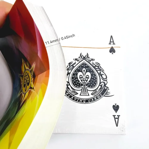 Vista 3 de sumrica Magia 2 piezas tarjetas finas de cuatro colores de fanning y manipulación etapa ilusiones tarjeta truco accesorios mágicos (3.5 in x 2.6 in)