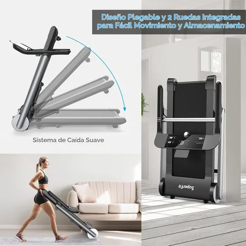 Vista 4 de Goplus Caminadora eléctrica plegable superfit de alta resistencia