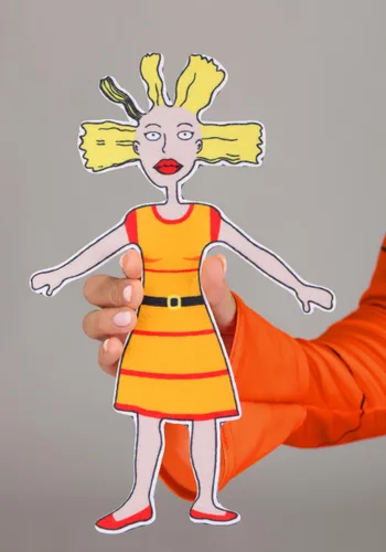 Vista 5 de Disfraz de Mujer Angelica de Rugrats de Nickelodeon Multicolor