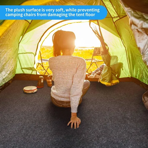 Vista 6 de Alfombra de Carpa para Acampar, Alfombra Impermeable para Tienda Interior/Exterior, Forro Protector Impermeable que te Mantiene Caliente y Seco
