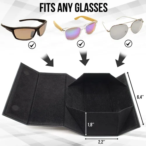 Vista 3 de SIGONNA Glasses Case for Eyeglasses - Eye Glass Cases for Women Men - Sunglass Case