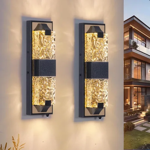 Vista 12 de Luz de pared inteligente para exteriores, RGB, App y Alexa, dorado