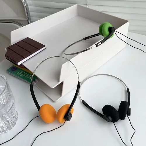 Vista 3 de Suzuki - Auriculares retro sobre la oreja, estéreo de alta fidelidad, color negro, diseño ligero con cable, auriculares de los años 80 y 90 con cable