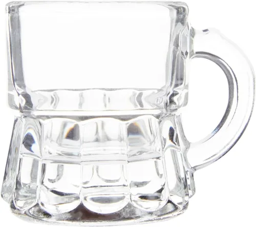 Vista 9 de Okuna Outpost Mini vasos de chupito con asas, juego de chupitos transparentes reutilizables, para servir mini chupitos con agarre seguro, recuerdos