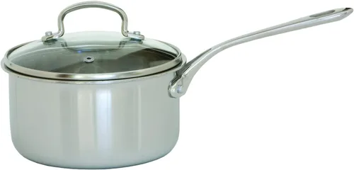 Vista 4 de ExcelSteel Juego de utensilios de cocina de tres capas, 14 x 10 x 7.2