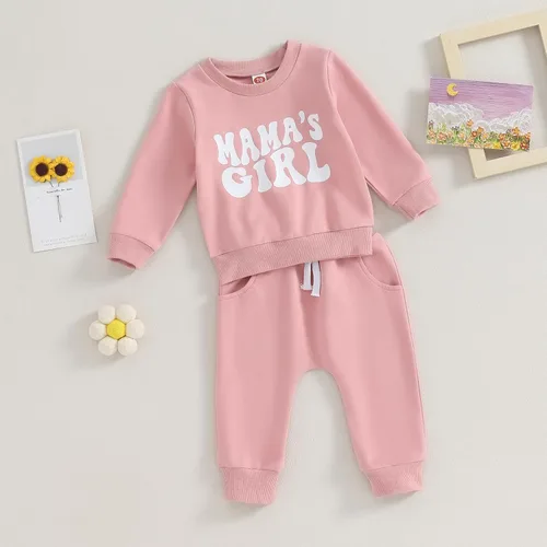 Vista 40 de Conjunto de sudadera con estampado para bebé y niña, sudadera larga para otoño e invierno
