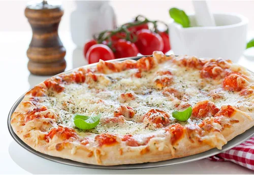 Vista 6 de Deedro Bandeja para hornear pizza, bandeja de pizza de acero inoxidable de 10 pulgadas, bandeja redonda para horno de pizza para el hogar