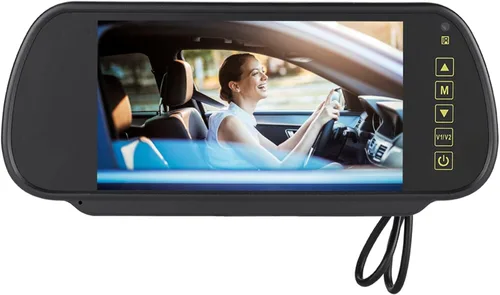 Vista 5 de 7 pulgadas espejo retrovisor del coche pantalla de respaldo de la cámara con interfaz AV para todos los vehículos