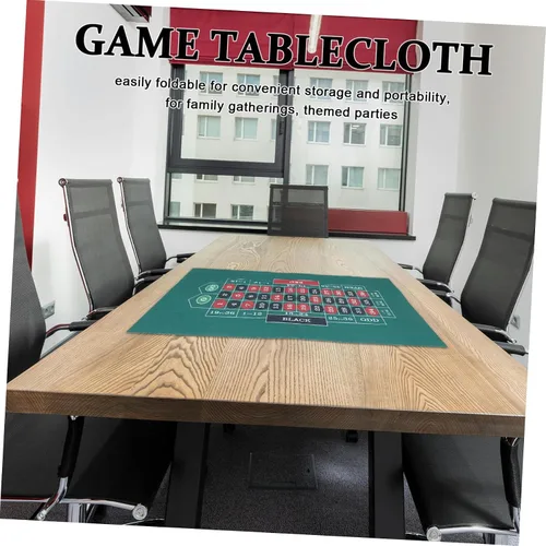 Vista 7 de Cómodo fieltro Poker Table Mat Poker Game Rug Desk Top Pad para póker y juegos de cartas