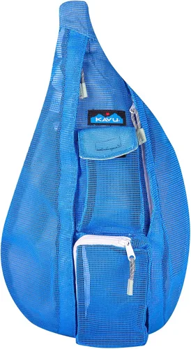 Vista 5 de KAVU Mochila bandolera de malla para playa, Azul (Atlantic Blue), Mochilas Sling