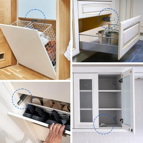 Vista 6 de Touch Latch Jiayi - Cerradura magnética de resorte para puerta grande, cierre oculto para puerta grande, cierre de puerta oculta, cierre a presión