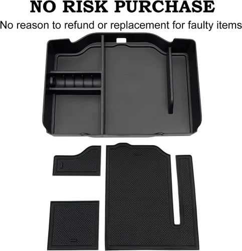 Vista 7 de Organizador de consola central compatible con Dodge RAM 1500 2500 3500 2026 2025 2024 2023 2022-2019 Accesorios Caja de almacenamiento interior Negro