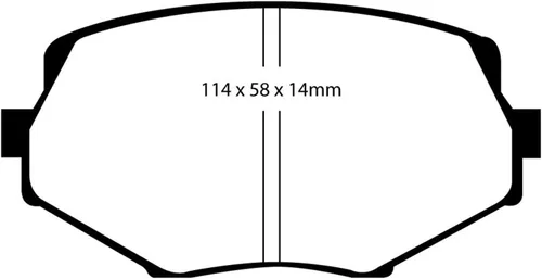Vista 2 de EBC Frenos Yellowstuff Serie 4000 Street DP41002R para adaptarse a MAZDA