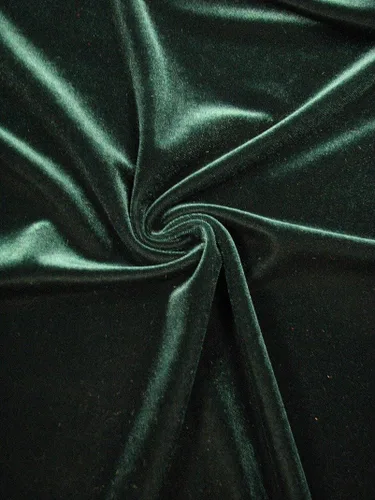 Vista 21 de Tela de poliéster sólido Spandex Velvet 2 Ways Stretch peso medio - por The Yard (negro)