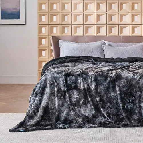 Vista 22 de Bedsure GentleSoft Manta Mullida de Sherpa - Manta de Forro Polar Cálida y Acogedora para Regalo de Mujer, Manta de Navidad de Felpa y Piel