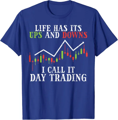 Vista 19 de Life Ups And Downs Day Trading Crypto Stock Market Trader T-Shirt, Negro
