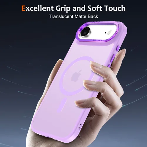Vista 1127 de Anuck - Funda magnética para iPhone 11 compatible con MagSafe, carcasa trasera mate translúcida dura, borde de TPU, delgada, resistente a impactos