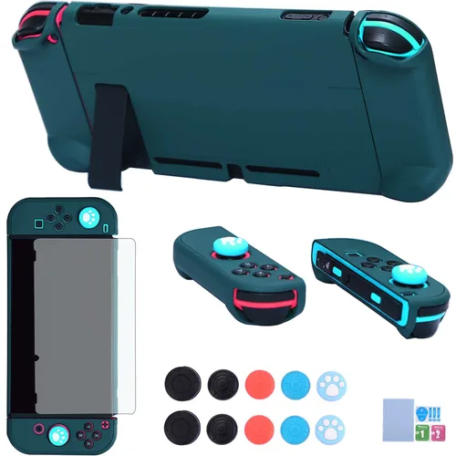 Vista 21 de COMCOOL Dockable Case for Nintendo Switch 3 in 1 Protective Cover Case for Nintendo Switch and Joy-Con Controller with Screen Protector and Thumb