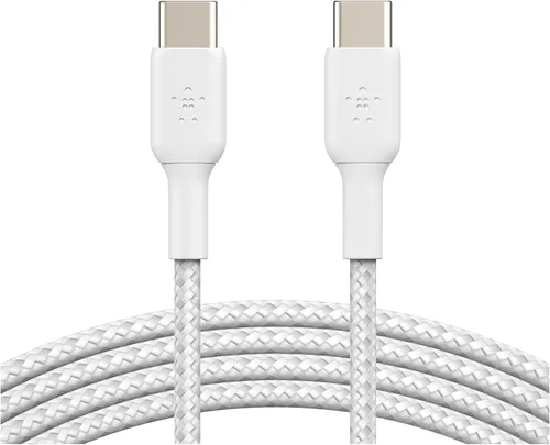 Vista 9 de Belkin BoostCharge - Cable trenzado USB-C a USB-C (1M/3.3 pies) para iPhone 16, iPhone 16 Pro, iPhone 16 Pro Max, Galaxy S25, S24, Note, Pixel 9