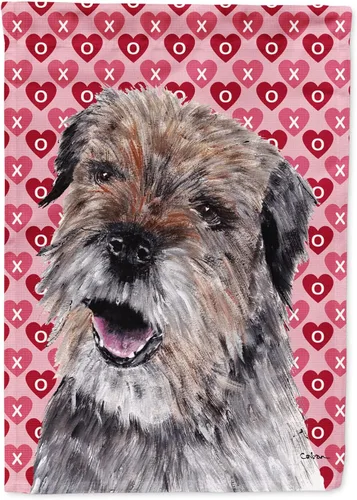 Vista 92 de Caroline's Treasures SS4484GF Bandera de jardín con diseño de bulldog inglés y corazones para el Día de San Valentín, bandera decorativa para patio