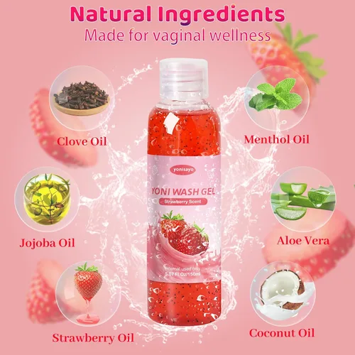 Vista 4 de Yoni Wash - 2 unidades de lavado femenino natural para mujer, equilibrio de ph, lavado vaginal Yoni para hidratación íntima, desodorante