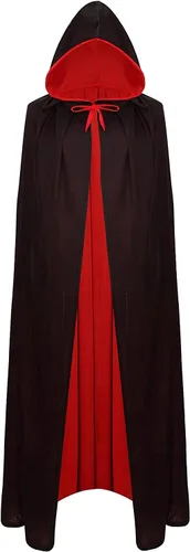 Vista 4 de SZCXTOP Capa de vampiro de Halloween de 59 pulgadas, unisex, para adultos o niños, reversible, para fiestas y disfraces de cosplay