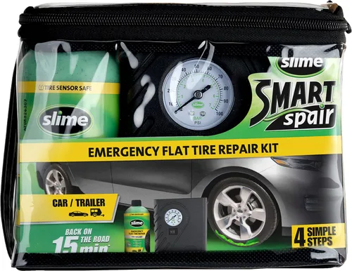 Vista 2 de Slime Kit de reparación de neumáticos de emergencia con sellador y bomba de inflado de neumáticos