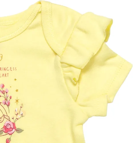 Vista 8 de Disney Pricess - Conjunto de 3 piezas para niñas body y diadema, Amarillo