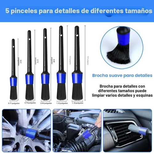 Vista 3 de Herramienta Limpiadora de Parabrisas, Kit de Detallado Interior de Automóvil de 15 Piezas, Kit de Limpieza Interior de Automóvil, Limpiador