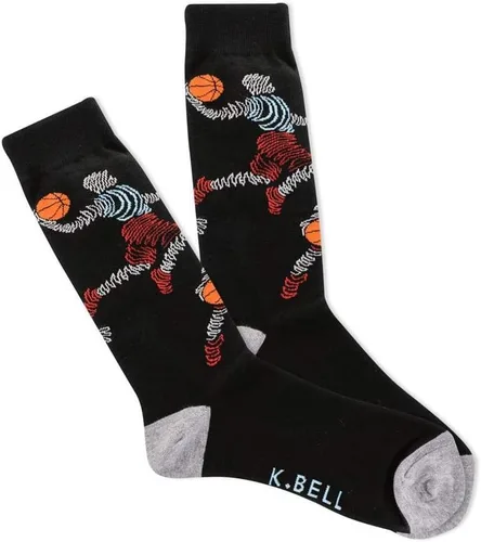 Vista 11 de K. Bell, calcetines retro varsity de lechuga para mujer Adultish (negro)