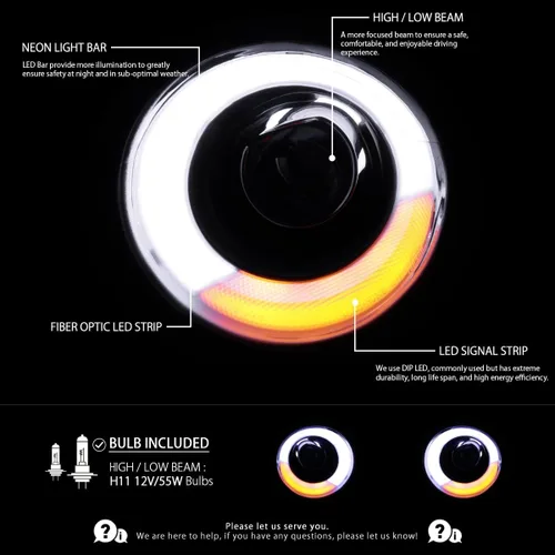 Vista 2 de Autozensation Faros delanteros para MINI Cooper 2007-2013 negro izquierdo+