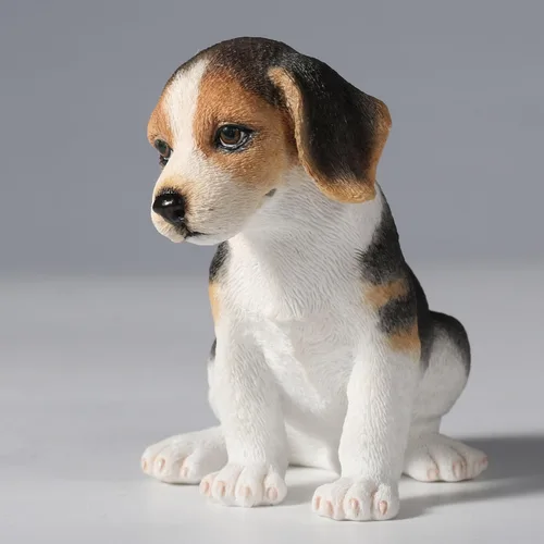 Vista 3 de Veronese Design Figura pintada a mano de resina Beagle de 3 7/8 pulgadas