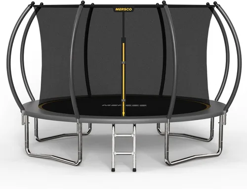 Vista 10 de Mersco Trampolín para exteriores de 10 pies, 12 pies, 14 pies, con recinto y escalera, cama elástica recreativa aprobada por ASTM para niños