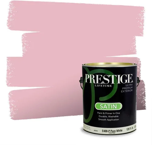 Vista 387 de Prestige Paints Pintura exterior e imprimación en uno, 1 galón, plano, coincidencia comparable de Valspar* Amber Rose*
