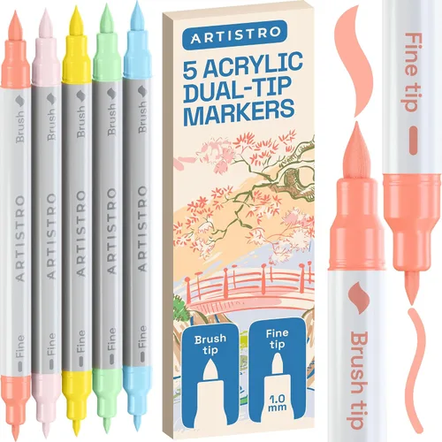 Vista 10 de ARTISTRO 24 marcadores de pintura acrílica plateada, bolígrafos de pintura para dibujo, para tela, rocas, vidrio, madera, moldes, regalo de artes
