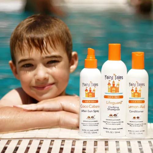 Vista 3 de Fairy Tales - Champú de natación de 354 mL y acondicionador de 236 mL para niños, fabricado con ingredientes naturales en los Estados Unidos, champú