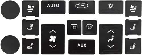 Vista 7 de AtticZone Steeing Wheel - Kit de reparación de botón de salpicadero, calcomanías compatibles con Cadillac Escalade ESV EXT 2007 2008-2014