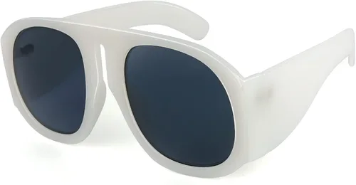 Vista 4 de MC2303 - Gafas de sol cuadradas de gran tamaño para mujer y hombre, estilo aviador, montura grande, gruesas, clásicas, para hombre