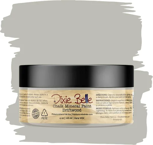 Vista 202 de Pintura para muebles con acabado de tiza Dixie Belle Paint Company - Amatista (4oz) - Pintura mineral de tiza chic púrpura profundo mate