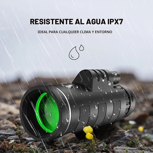 Vista 9 de Telescopio monocular de 40 x 60 con adaptador para teléfono inteligente y estuche para telescopio, monocular de alta potencia, monocular compacto