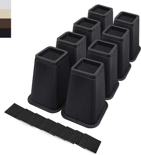 Vista 15 de ANNKUT Elevadores de cama resistentes de 6 pulgadas, elevadores de muebles para escritorio, silla, mesa o sofá, elevadores de sofá, soporta hasta
