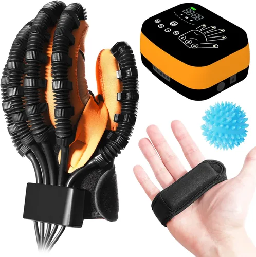 Vista 7 de Guantes robóticos mejorados de rehabilitación para hemiplejia, equipo de recuperación de trazo de mano, ejercitador de dedos y fortalecedor