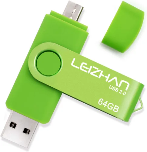 Vista 12 de 32 GB OTG USB Flash Drive 64 gb128gb Pendrive de metal para teléfono inteligente Android Micro USB Pen Drive USB 2.0 para Samsung, Huawei, Púrpura