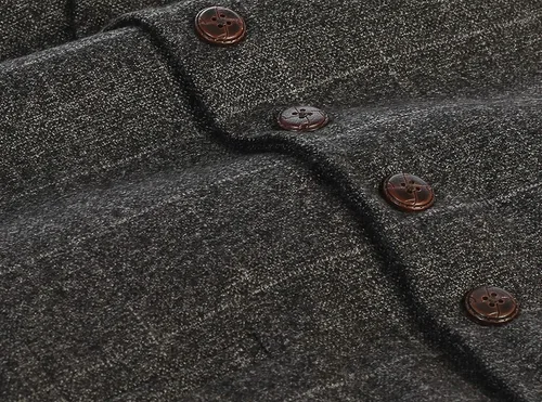 Vista 97 de Gioberti Chaleco de tweed formal de 6 botones para hombres